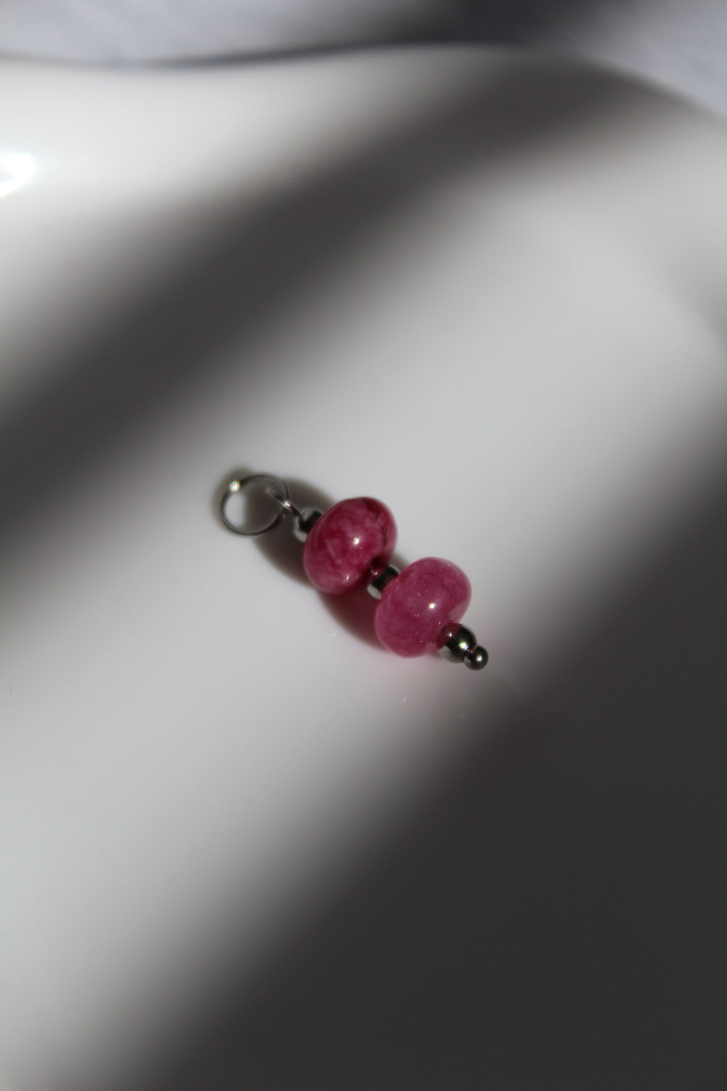 The Pink Bead Stack Charm.