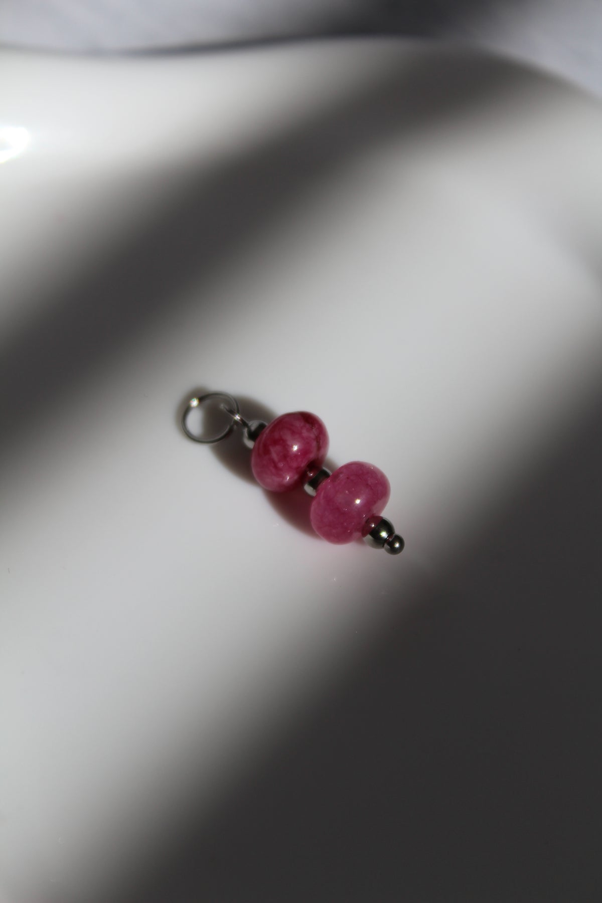 The Pink Bead Stack Charm.