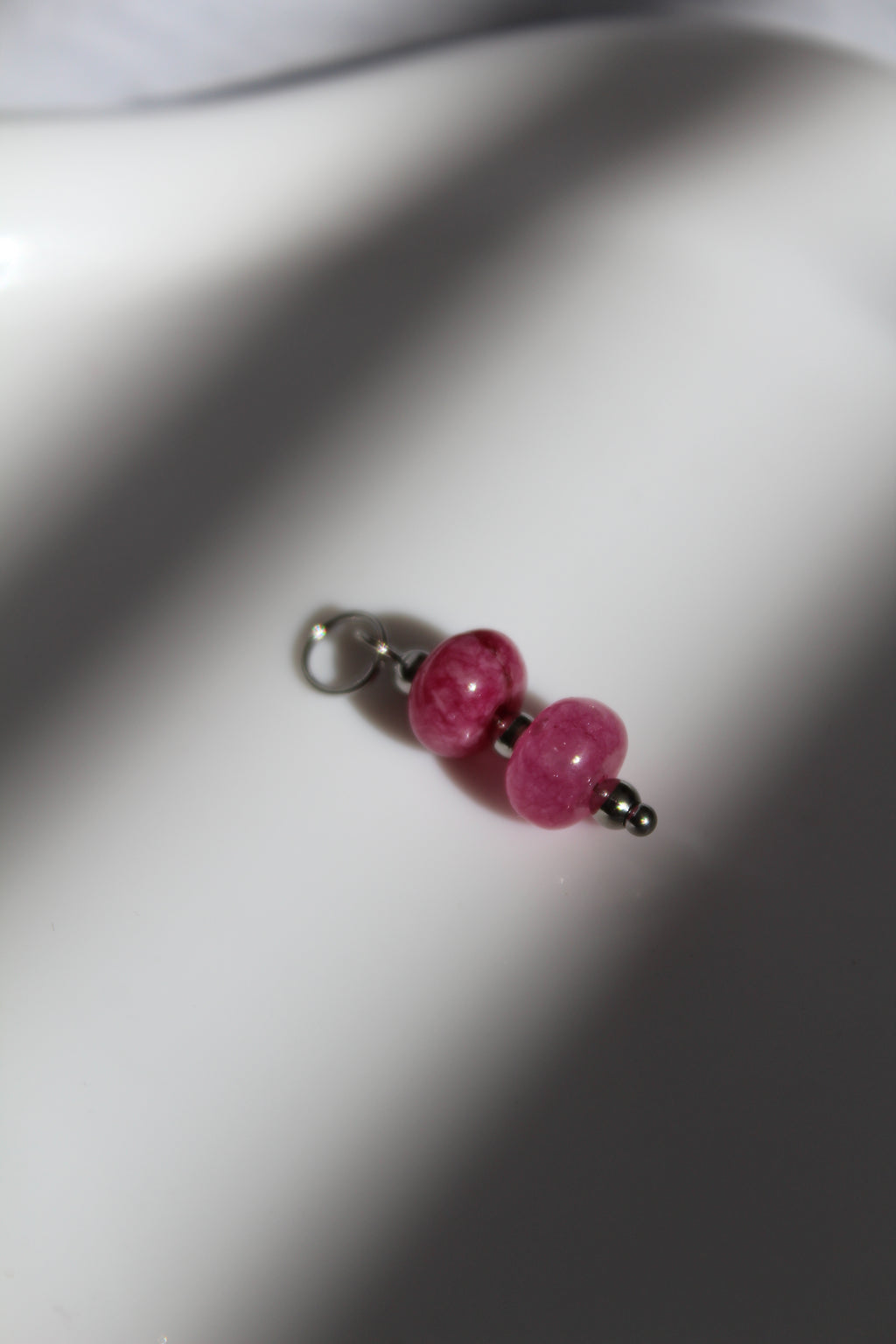 The Pink Bead Stack Charm.