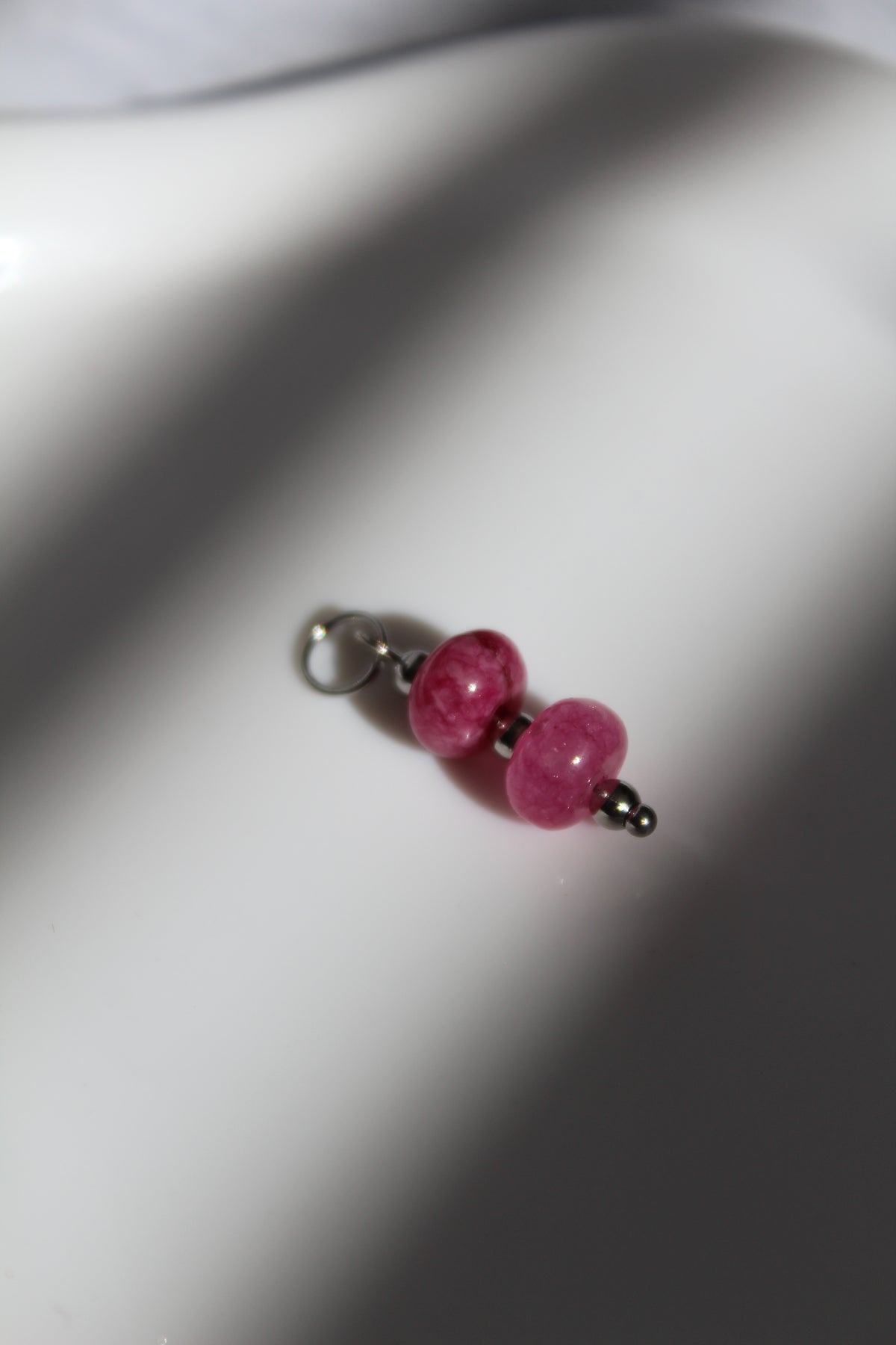 The Pink Bead Stack Charm.