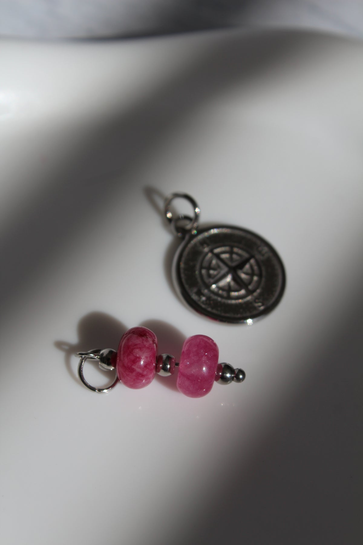 The Pink Bead Stack Charm.