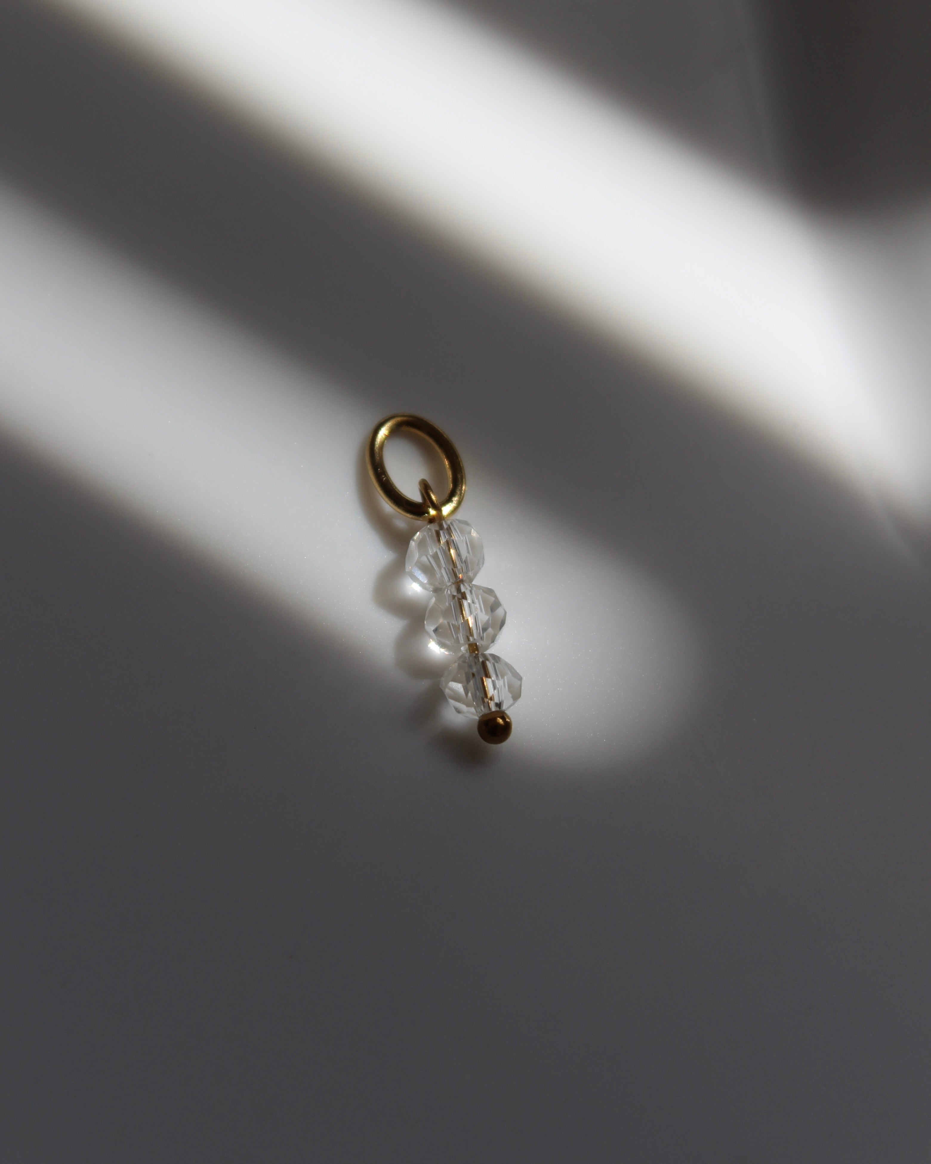 3 x Clear Glass Bead Charm.
