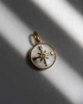 Pearl Compass Charm.
