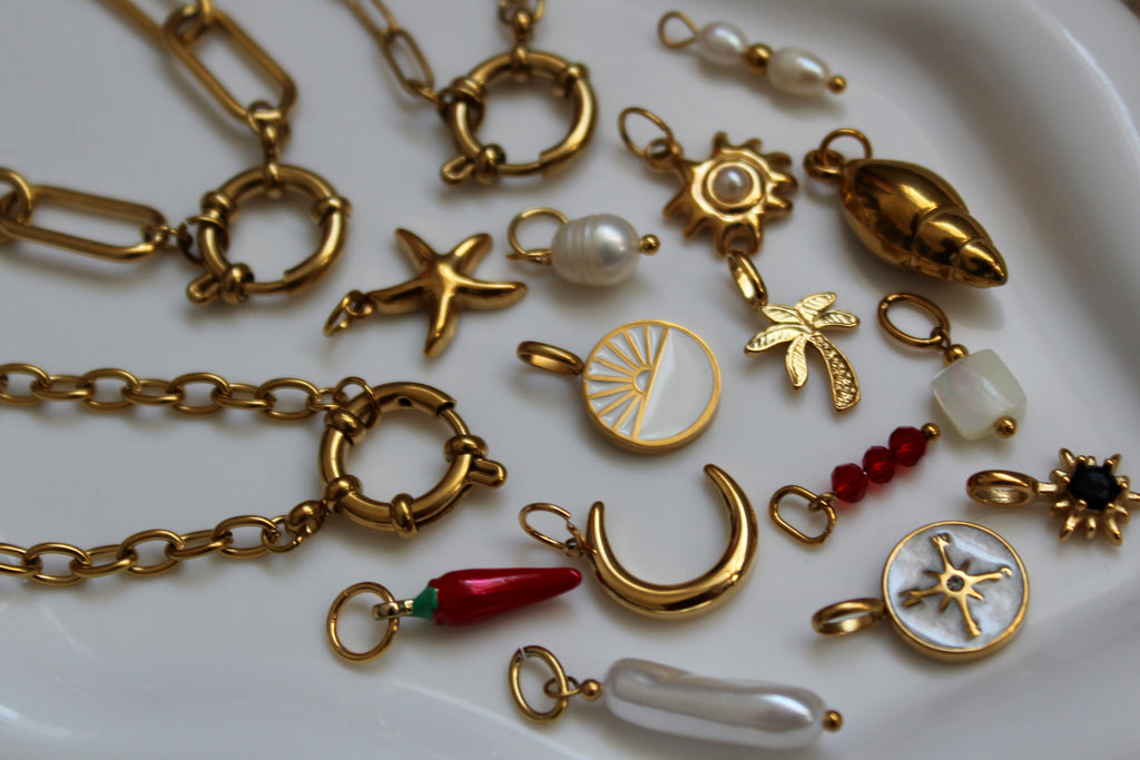 The Hattie 18K Gold Sailor Charm Chain Necklace.