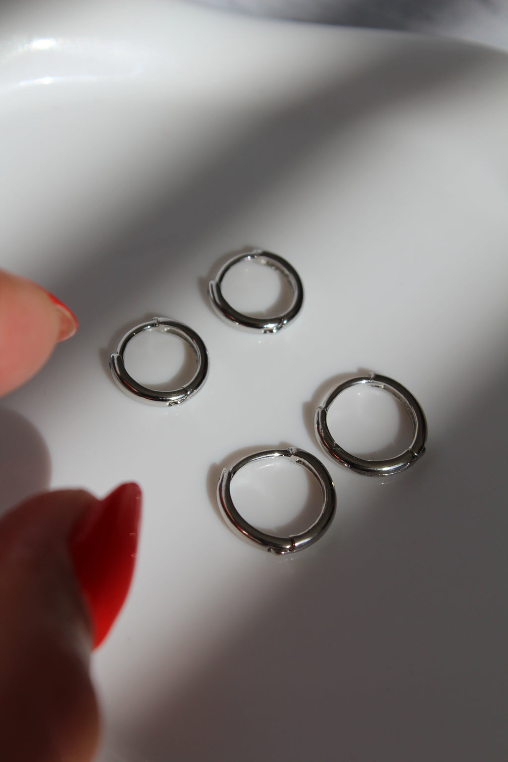 Tiny Silver Everyday Hoop Earrings.