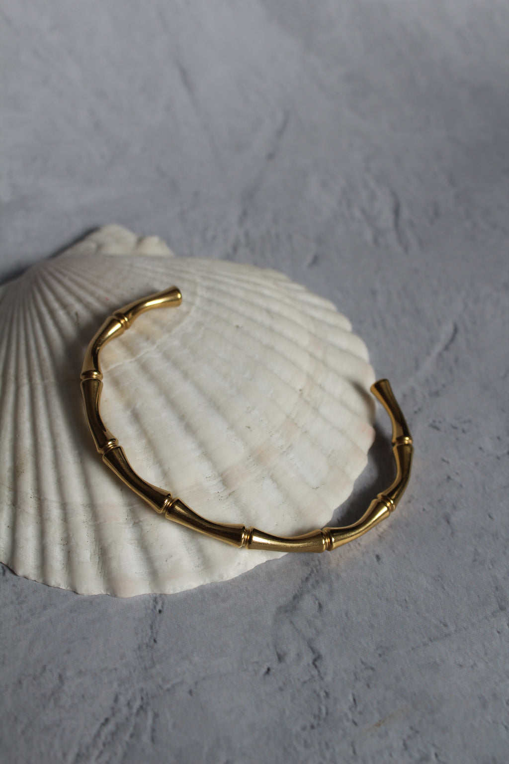Bamboo Gold Cuff Bracelet.