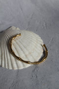 Bamboo Gold Cuff Bracelet.