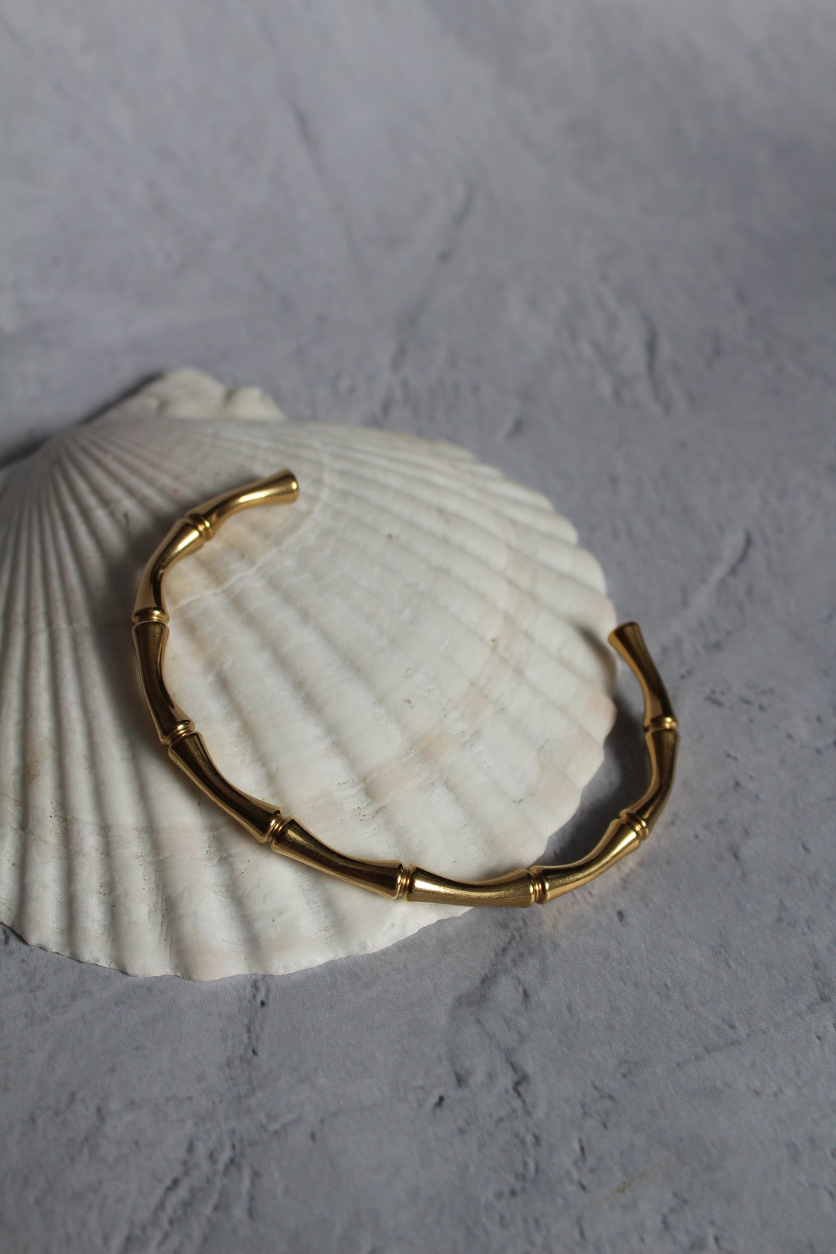 Bamboo Gold Cuff Bracelet.