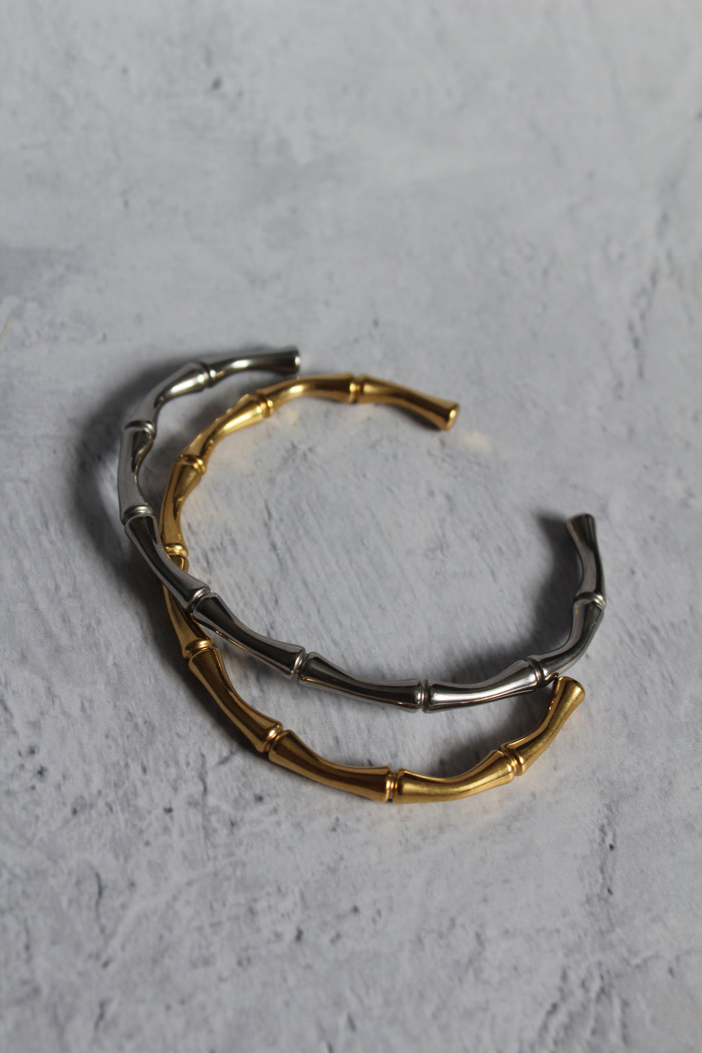 Bamboo Gold Cuff Bracelet.