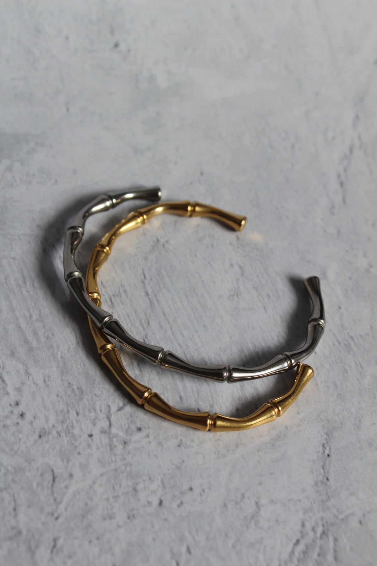 Bamboo Gold Cuff Bracelet.