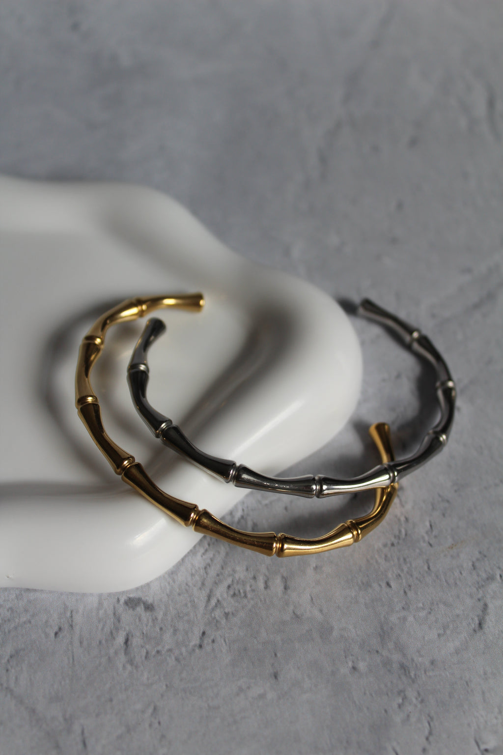 Bamboo Gold Cuff Bracelet.