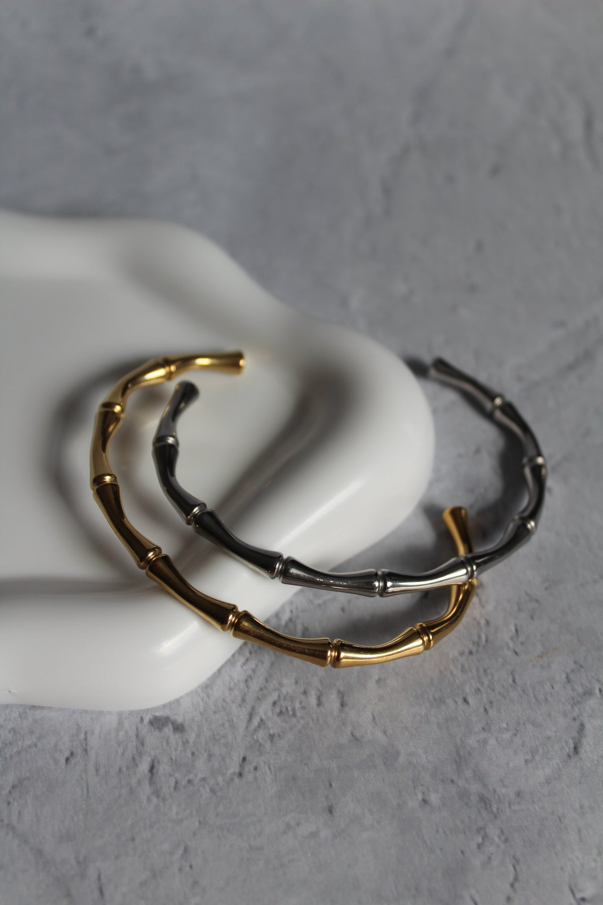 Bamboo Gold Cuff Bracelet.
