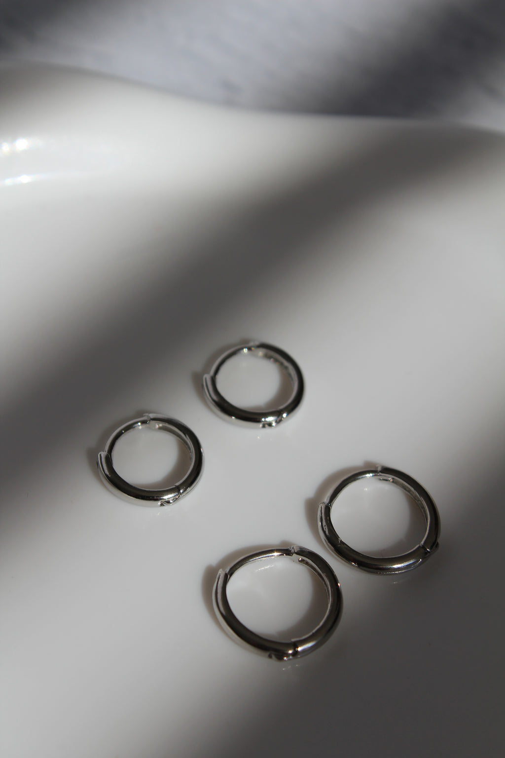 Tiny Silver Everyday Hoop Earrings.