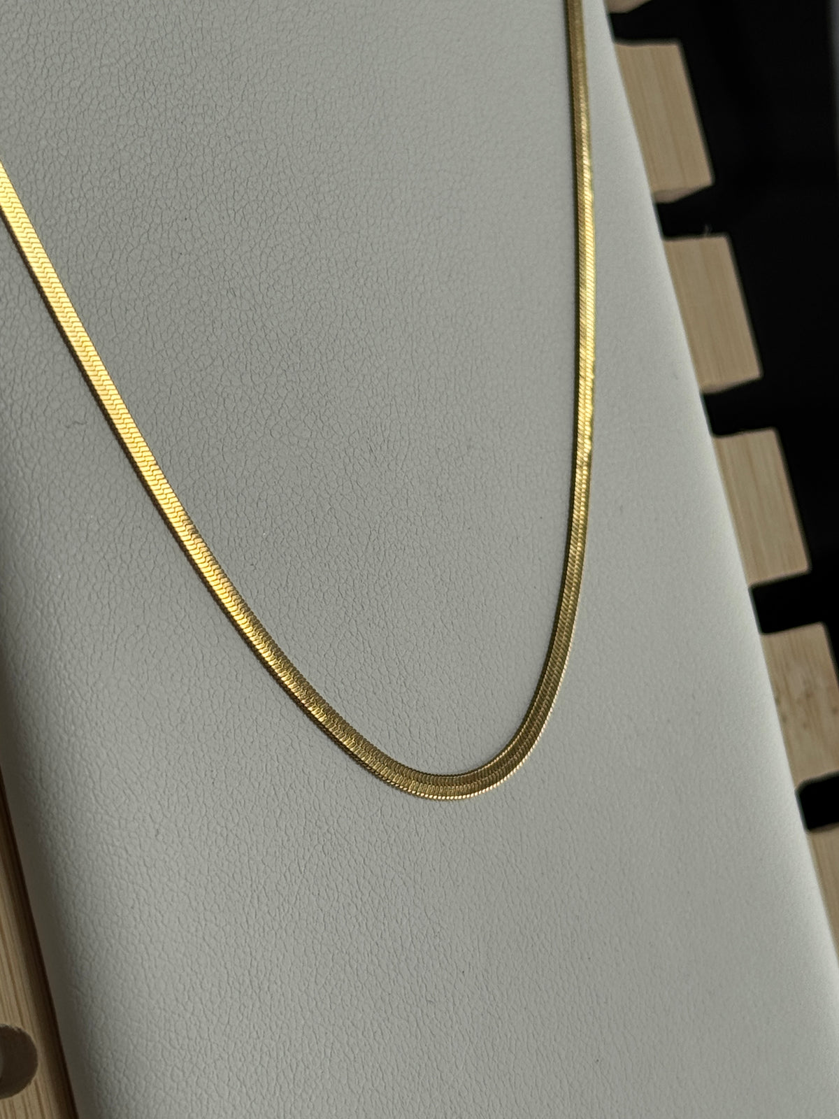 Delicate Snake Chain Stack Necklace 18k Gold.