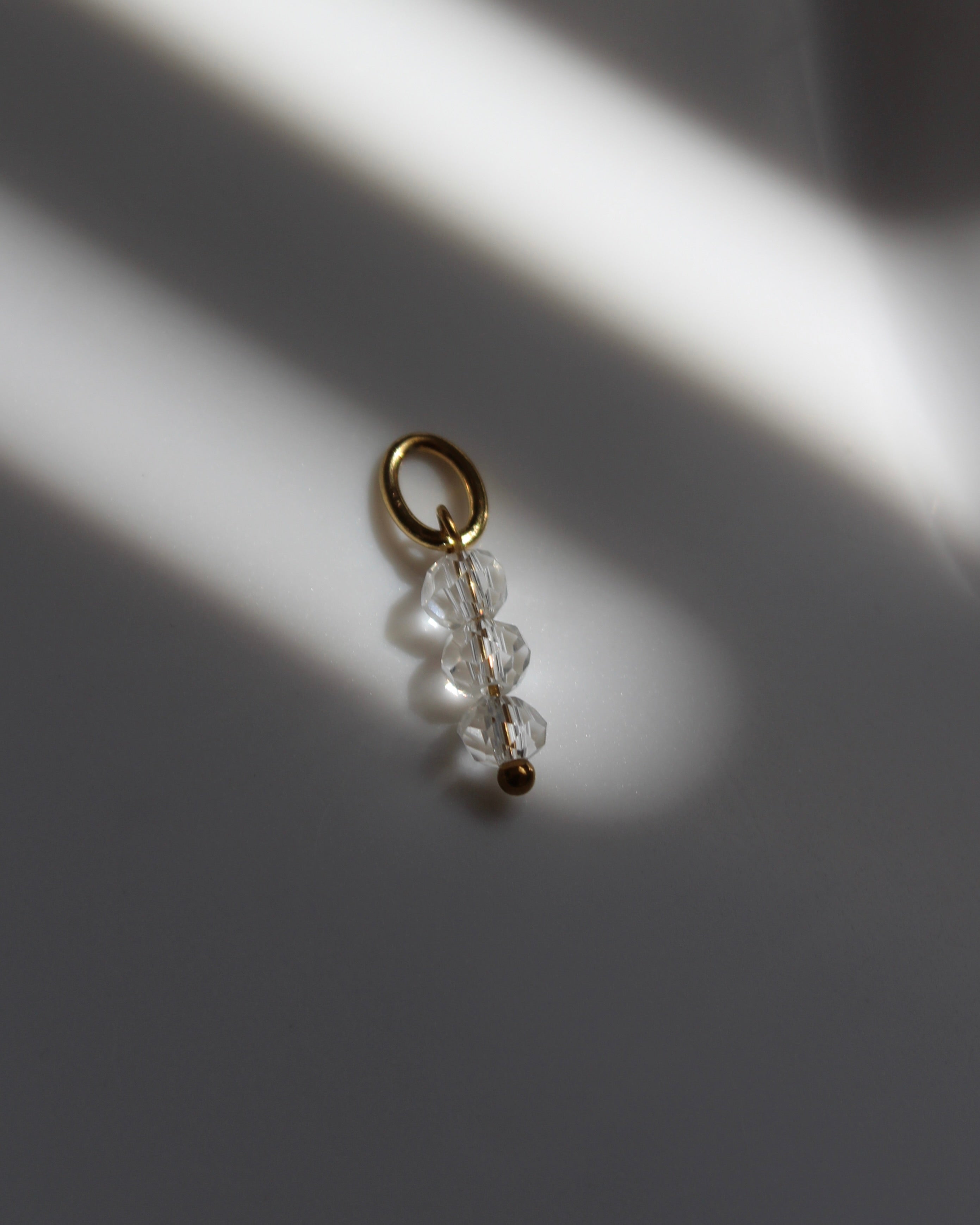 3 x Clear Glass Bead Charm.