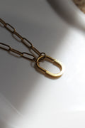 The Victoria Oval Pendant 18K Gold Necklace.