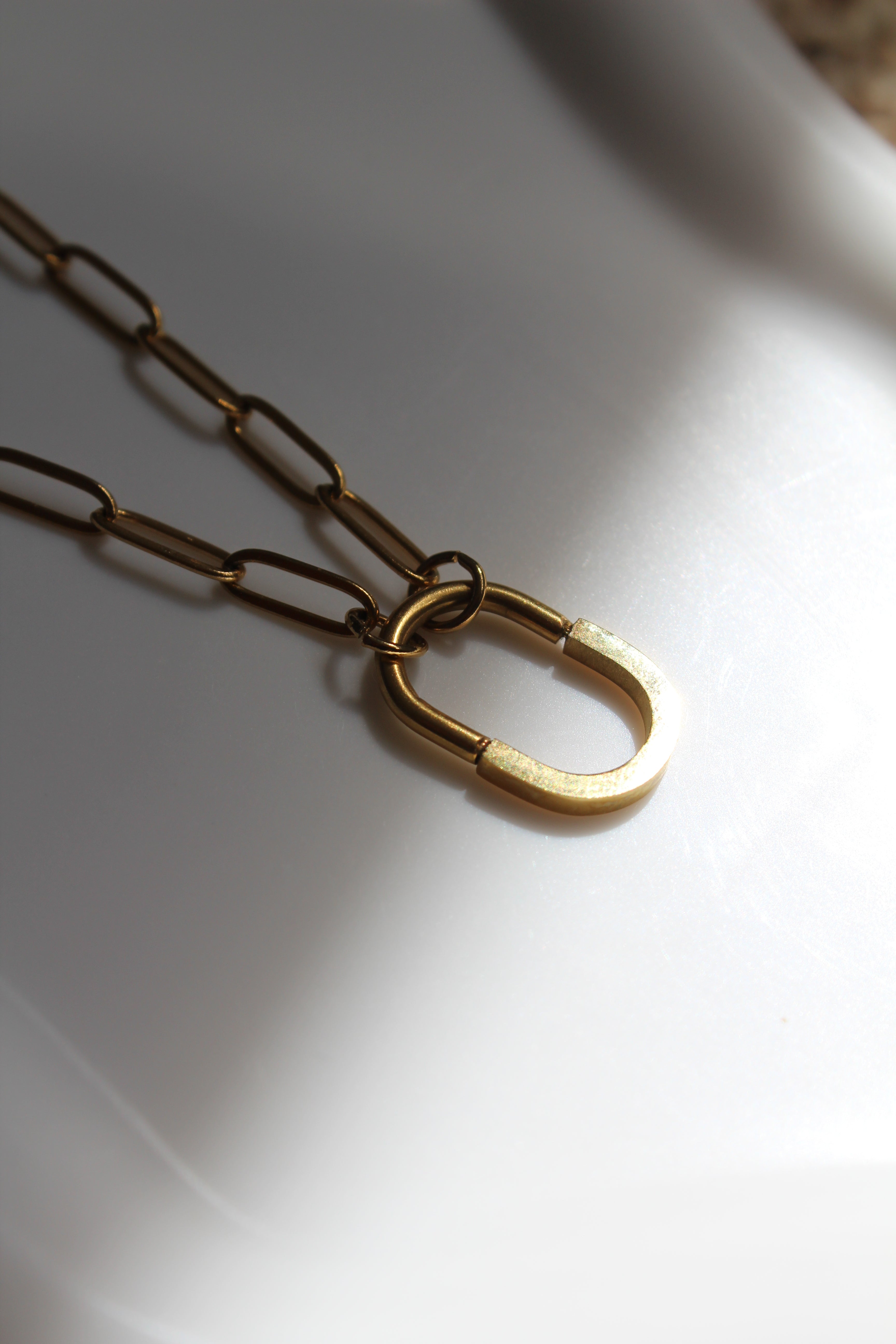 The Victoria Oval Pendant 18K Gold Necklace.