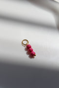 Hot Pink Bead Stack Charm.