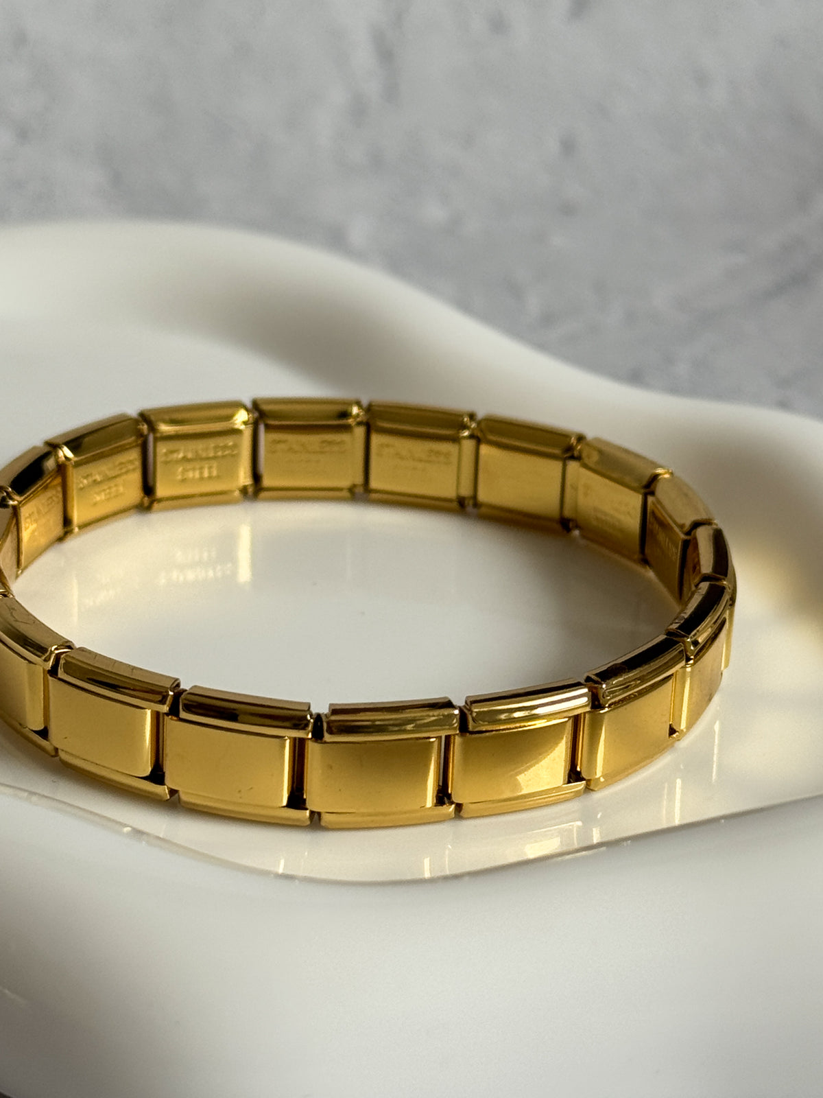 Gold Stretch Stack Bracelet.