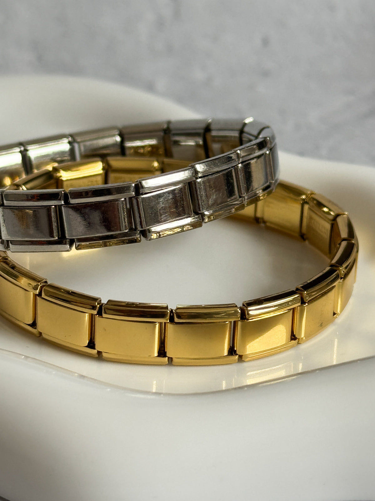 Gold Stretch Stack Bracelet.